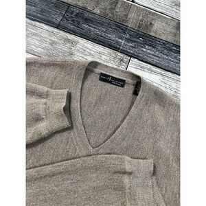 Peru Unlimited Baby Alpaca Wool  V-Neck Mens‎ Sweater Size XL Made Peru